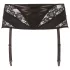 Cottelli Plus Size - portjartier cu dantelă și șnur - negru - XL