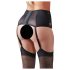 Cottelli Plus Size - portjartier dantelat și cu șireturi (negru) - XL
