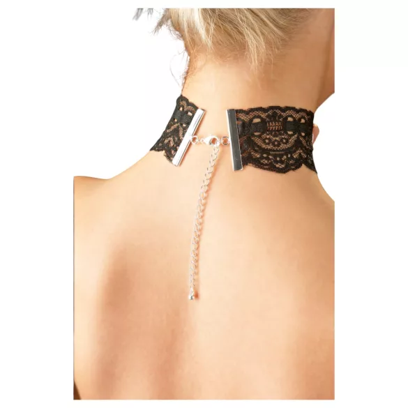 Cottelli - guler din dantelă din piele artificială, accesoriu de costum BDSM