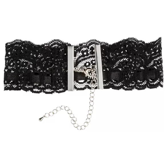 Cottelli - guler din dantelă din piele artificială, accesoriu de costum BDSM