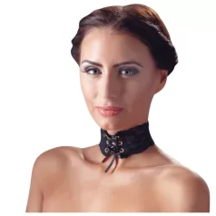 Cottelli - Guler lat din dantelă cu șiret (negru)