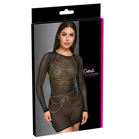 Cottelli - Harness cu lanțuri - auriu