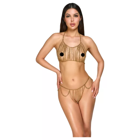 Cottelli - accesorii corporale cu lanț - auriu