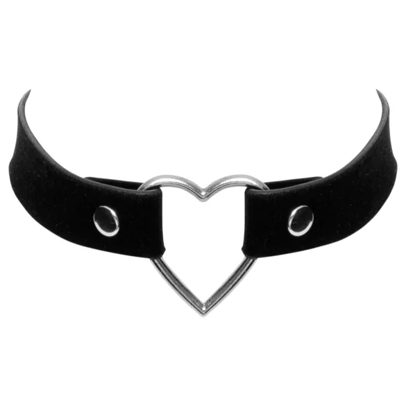 Cottelli - choker cu inimă - negru