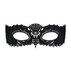 Obsessive - mască venețiană brodată (negru)