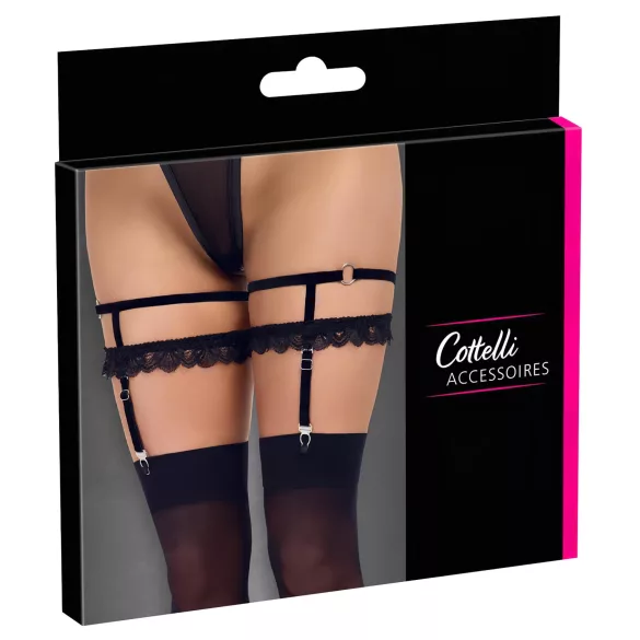 Cottelli - portjartier sexy decorativ - negru