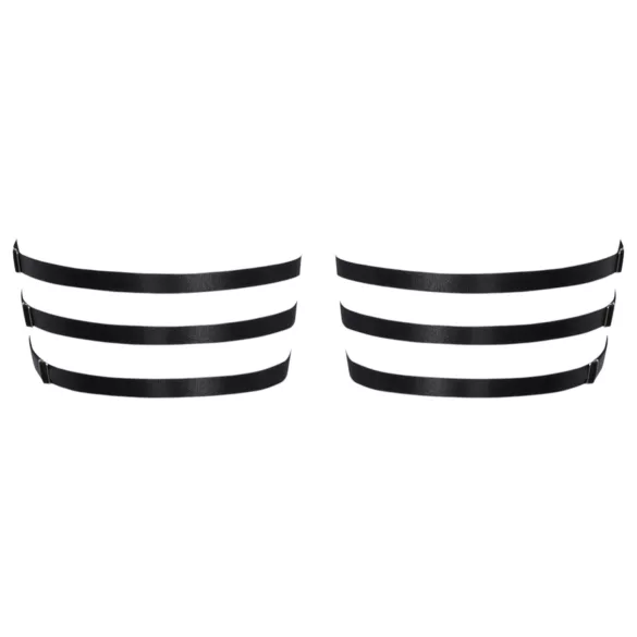 Cottelli - bandă pentru coapsă tip portjartier - aspect piele - negru