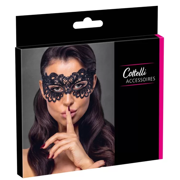 Cottelli - mască dantelă brodată decorativă - negru