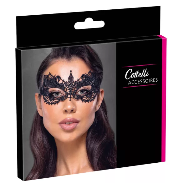 Cottelli - mască dantelă erotică - negru