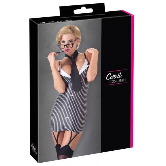 Cottelli - costum de secretară în dungi - L
