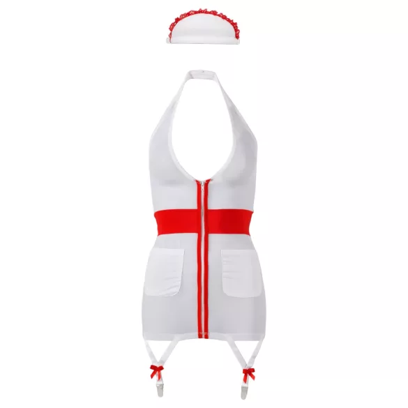 Cottelli - Costum asistentă sexy cu portjartier