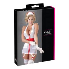 Cottelli - Costum asistentă sexy cu portjartier - M