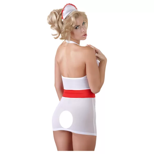 Cottelli - Costum asistentă sexy cu portjartier - XL