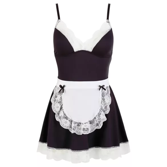 Cottelli - costum menajeră cu șorț - negru-alb