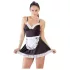 Cottelli - costum menajeră cu șorț - negru-alb - XL