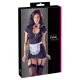 Cottelli - Rochie sexy menajeră cu portjartier (negru-alb) - M