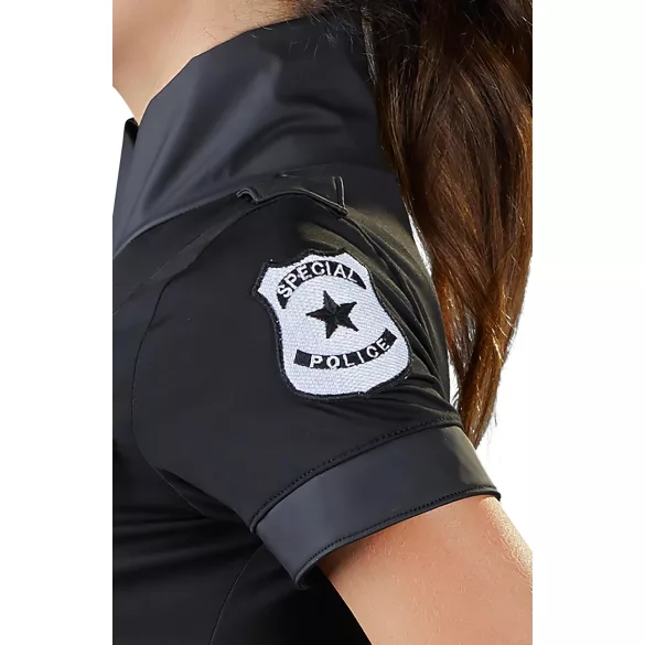 Cottelli - costum polițistă sexy - rochie scurtă - negru - M