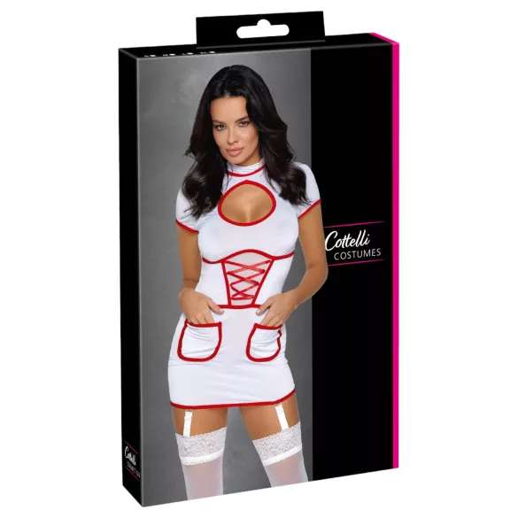 Cottelli - costum sexy de asistentă (alb) - M