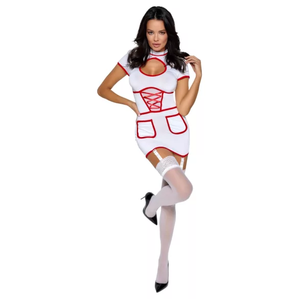 Cottelli - costum sexy de asistentă (alb) - M