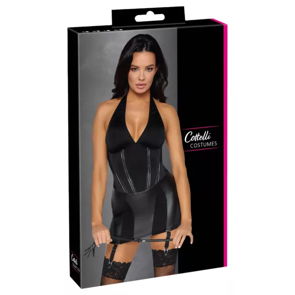 Cottelli - rochie de domină cu bici (negru) - M