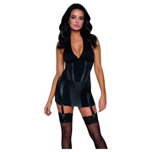 Cottelli - rochie de domină cu bici (negru) - M