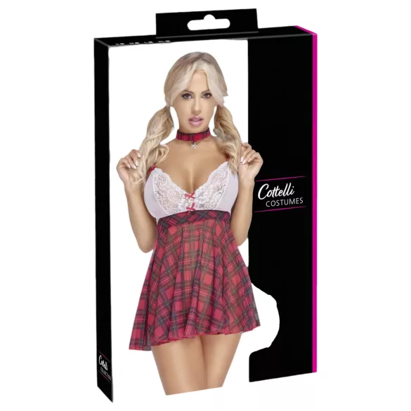 Cottelli - costum sexy școlăriță - roșu alb - M