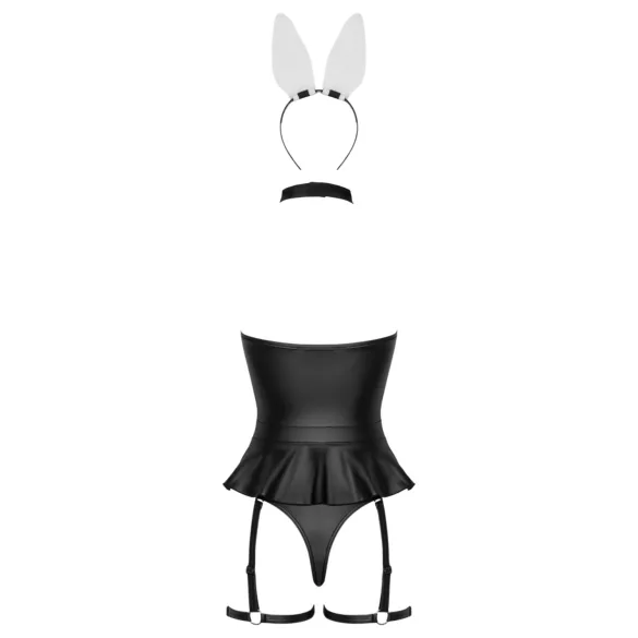 Cottelli - costum iepuraș sexy - 3 piese - negru