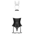 Cottelli - costum iepuraș sexy - 3 piese - negru - M