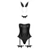 Cottelli - costum iepuraș sexy - 3 piese - negru - L