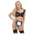 Cottelli - set costum de cameristă (negru-alb)