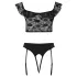 Cottelli - set costum de cameristă (negru-alb)