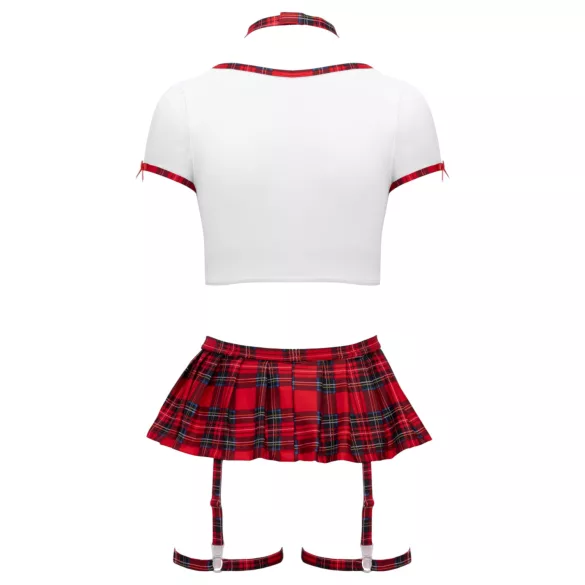 Cottelli - costum de şcolăriţă (roşu-alb)