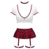 Cottelli - costum de şcolăriţă (roşu-alb) - M