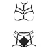 Cottelli - ham decorativ pentru corp, set de lenjerie intimă trio (negru, mărimi S-L)