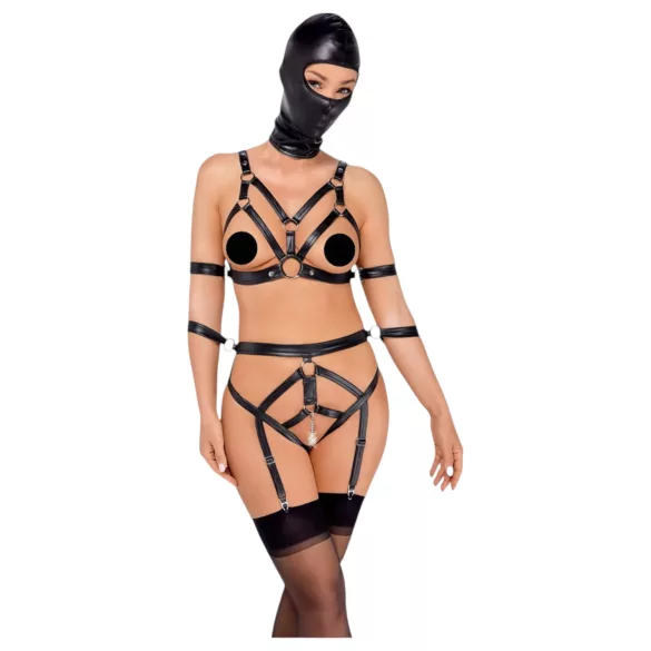 Bad Kitty - set hamuriu cu mască - negru