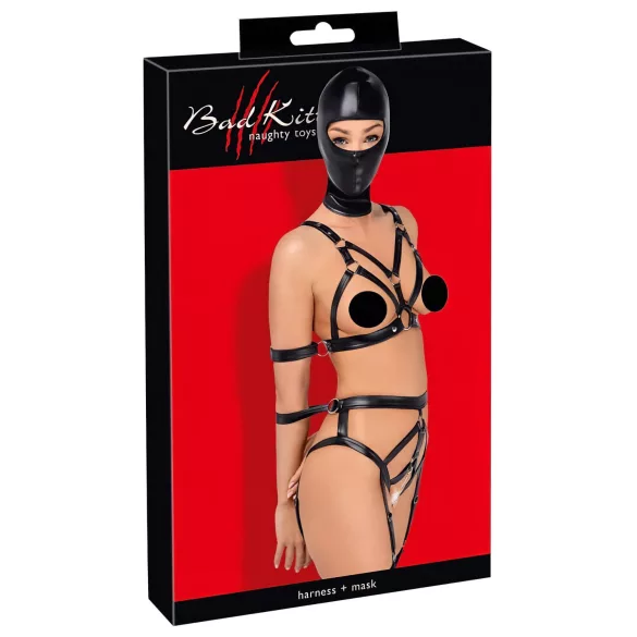 Bad Kitty - set hamuriu cu mască - negru