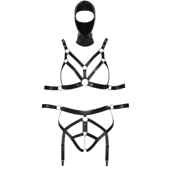 Bad Kitty - set hamuriu cu mască - negru