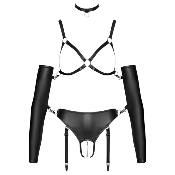Bad Kitty - set hamuri corporale bondage - negru - M