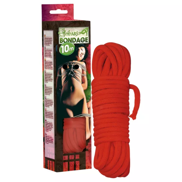 Frânghie Shibari - frânghie de bondage (10 m, roșu)