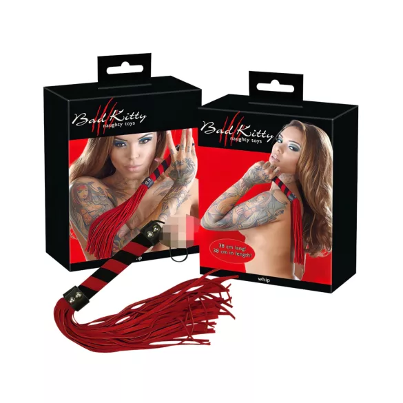 Bad Kitty - Bici pentru joacă erotică - piele întoarsă roșie