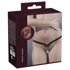 Fetish - tanga cu nituri și lanțuri (negru, S-L)