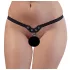Fetish - tanga cu nituri și lanțuri (negru, S-L)