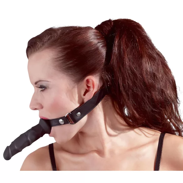 Fetish - muștiuc cu dildo - negru