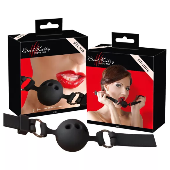 Bad Kitty - muștiuc gag mic din silicon - negru