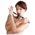 Bad Kitty - mușcătură pentru gură cu dildo mic - silicon negru