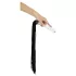 Bad Kitty - bici din piele cu dildo din sticlă - transparent-negru