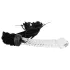 Bad Kitty - bici din piele cu dildo din sticlă - transparent-negru