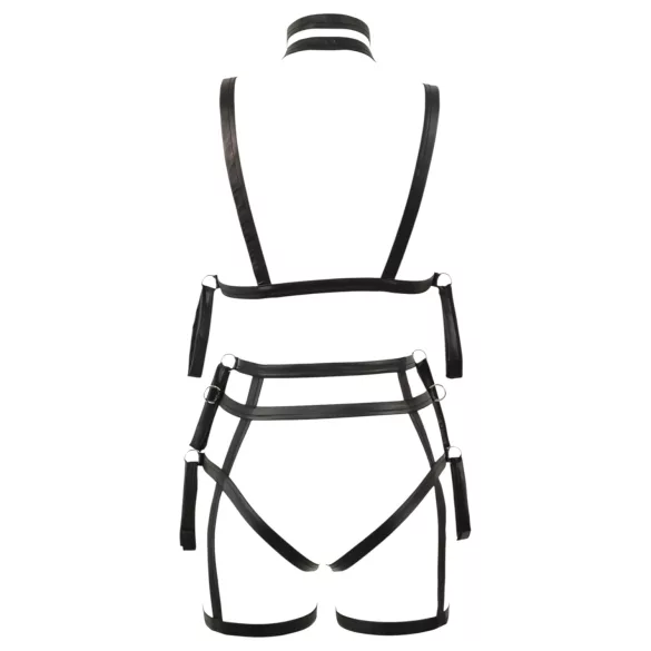 Bad Kitty - set chingi bondage și sutien (negru)