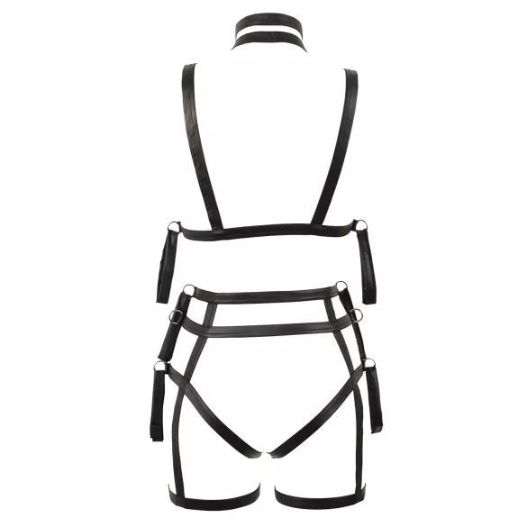 Bad Kitty - set chingi bondage și sutien (negru) - L/XL