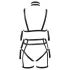 Bad Kitty - set chingi bondage și sutien (negru) - L/XL